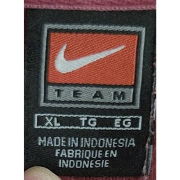 Nike Team Sports Polo Shirt Mens Sz XL Burgundy Short Sleeve embroidered FSU - Picture 3 of 7